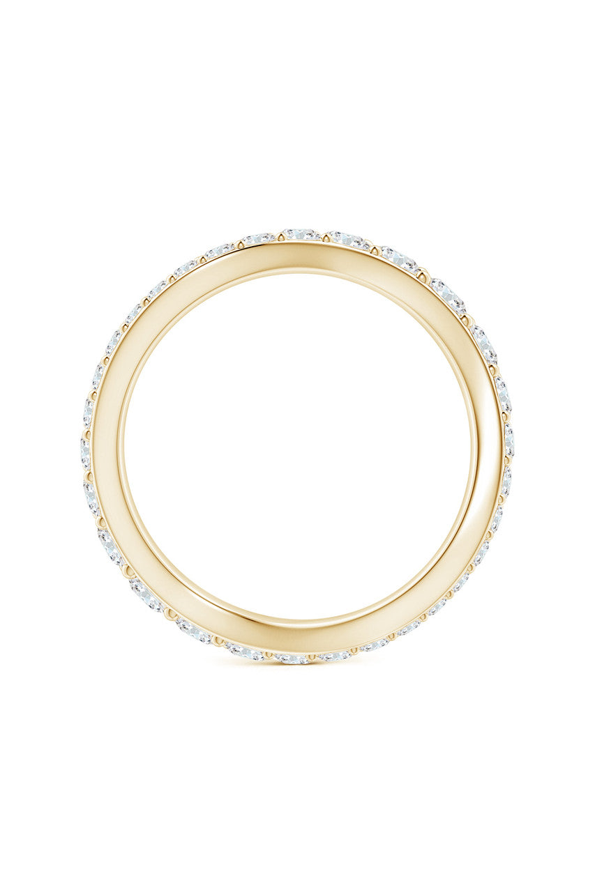 Natori Buy Shangri-La Brushstroke 14K Gold and Diamond Full Eternity Stacking Ring in 14K Yellow Gold Online