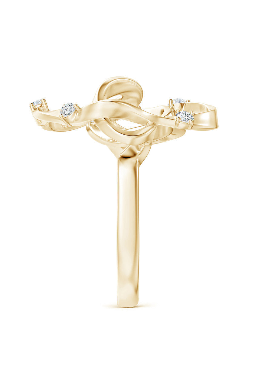 Natori Buy Sakura 14k Scattered Diamond Ring in 14K Yellow Gold Online