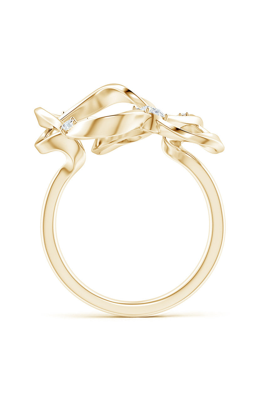 Natori Buy Sakura 14k Scattered Diamond Ring in 14K Yellow Gold Online