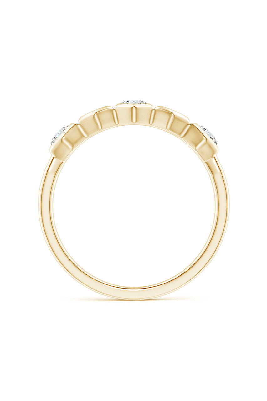 Natori Buy Indochine 14k Hexagon Alternating 3-Diamond Ring in 14K Yellow Gold Online