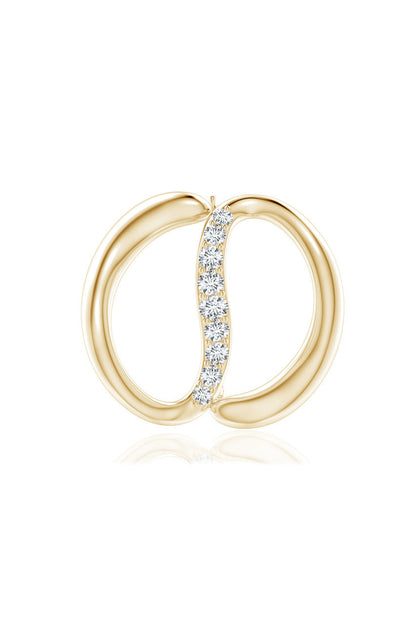 Natori Buy Shangri-La Yin-Yang 14K Gold and Diamond Brooch in 14K Yellow Gold Online