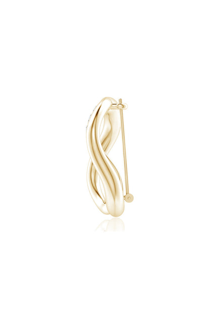 Natori Buy Shangri-La Yin-Yang 14K Gold and Diamond Brooch in 14K Yellow Gold Online