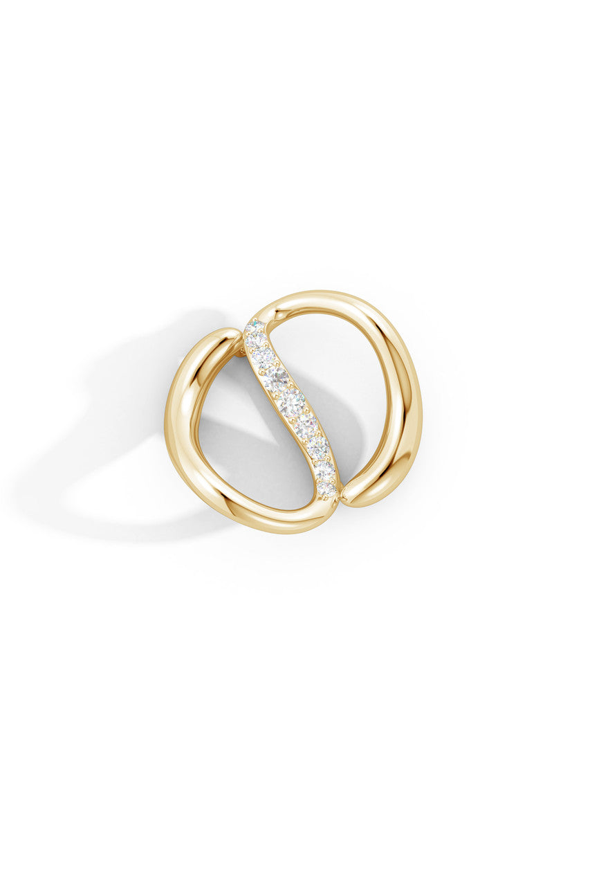 Natori Buy Shangri-La Yin-Yang 14K Gold and Diamond Brooch in 14K Yellow Gold Online