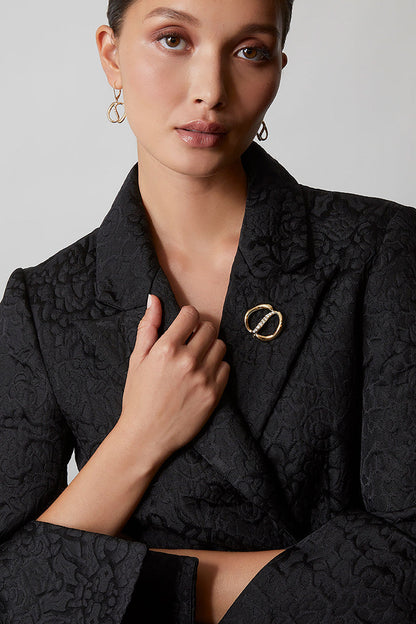 Natori Buy Shangri-La Yin-Yang 14K Gold and Diamond Brooch in 14K Yellow Gold Online