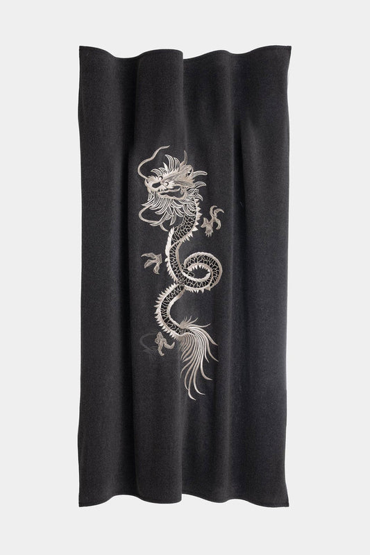 Natori Kham Embroidered Dragon Throw Blanket
