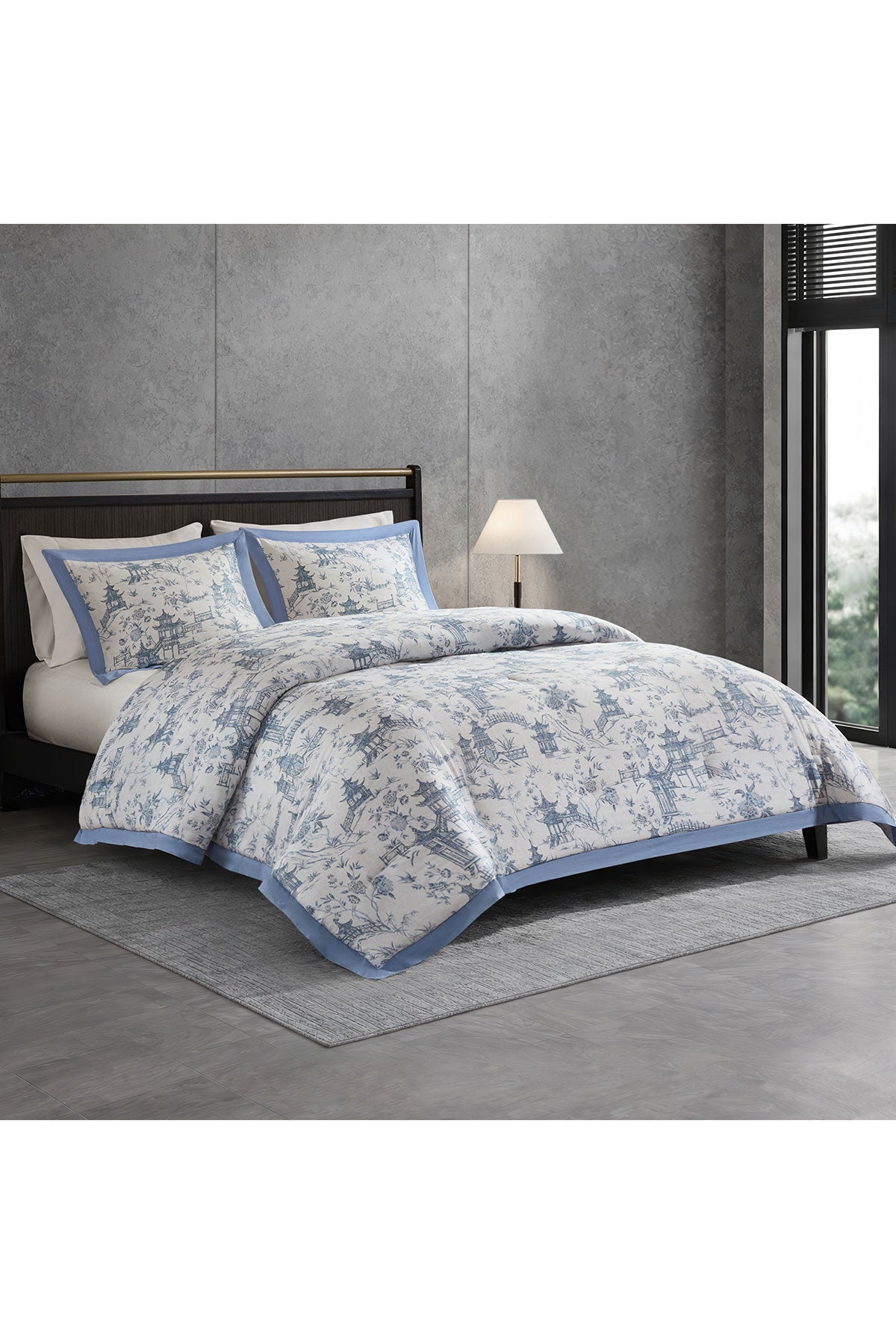 Natori Village Toile 3 Piece Comforter Mini Set