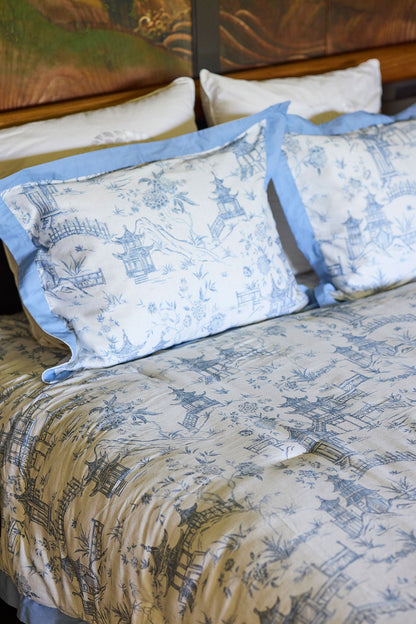 Natori Village Toile 3 Piece Comforter Mini Set