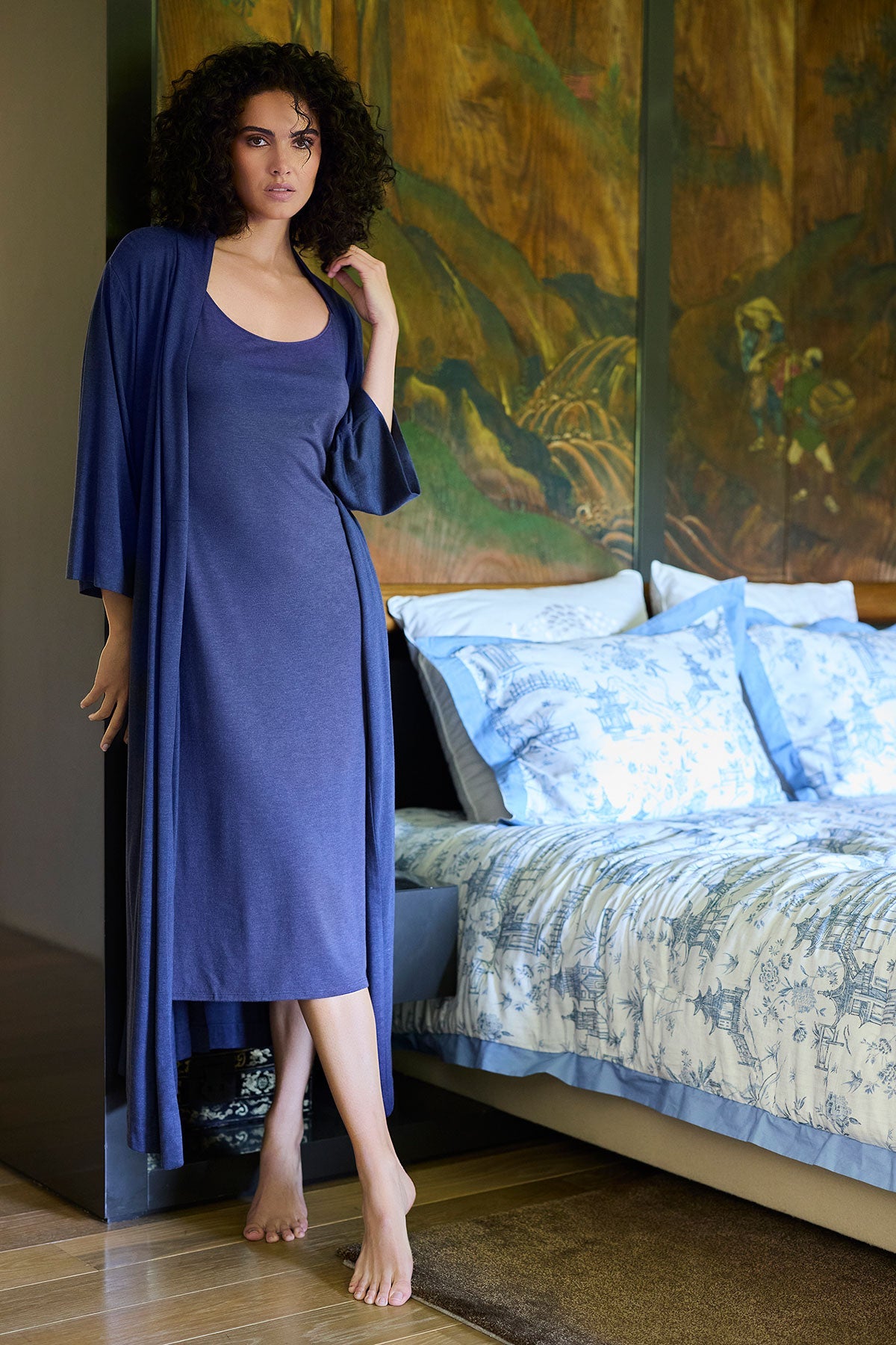 Natori Village Toile 3 Piece Comforter Mini Set