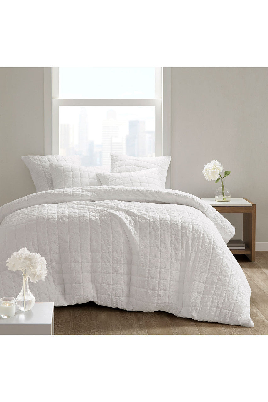 Natori Buy Cocoon Quilt Top White Comforter Mini Set in White Online