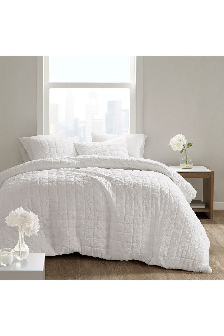 Natori Buy Cocoon Quilt Top White Duvet Mini Set in White Online