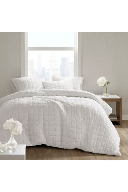 Natori Buy Cocoon Quilt Top White Duvet Mini Set in White Online