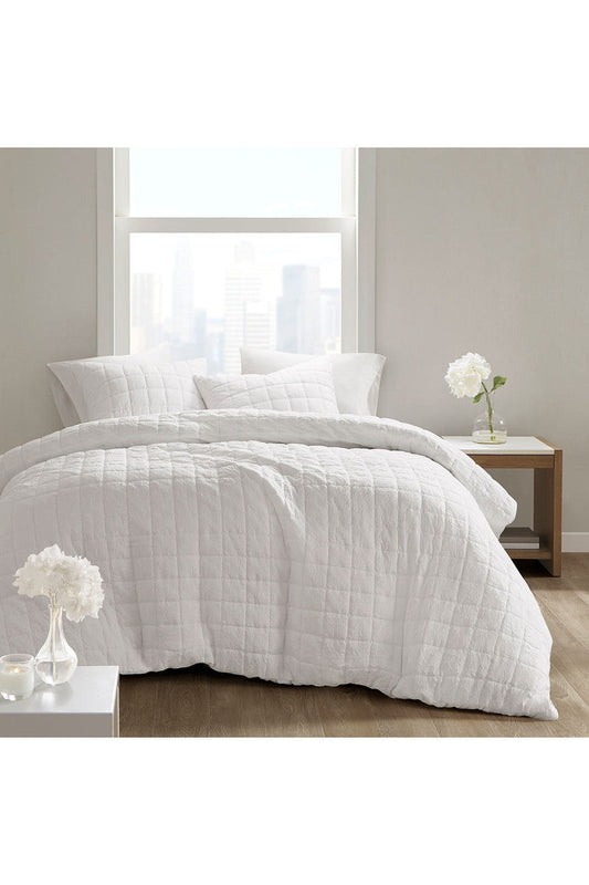 Natori Buy Cocoon Quilt Top White Duvet Mini Set in White Online