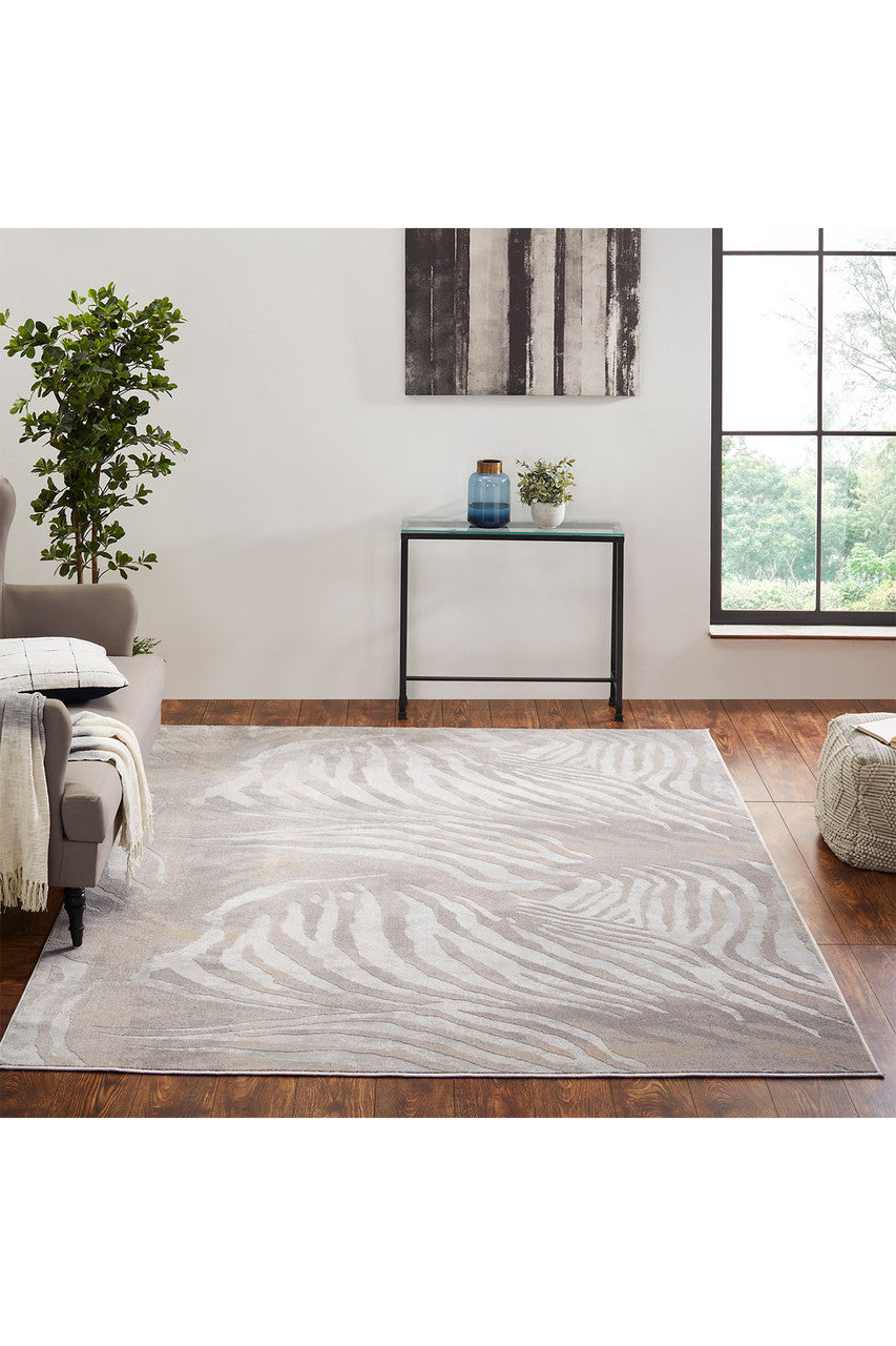 Natori Buy Serengeti- Neutral Zebra Rug in Grey Online