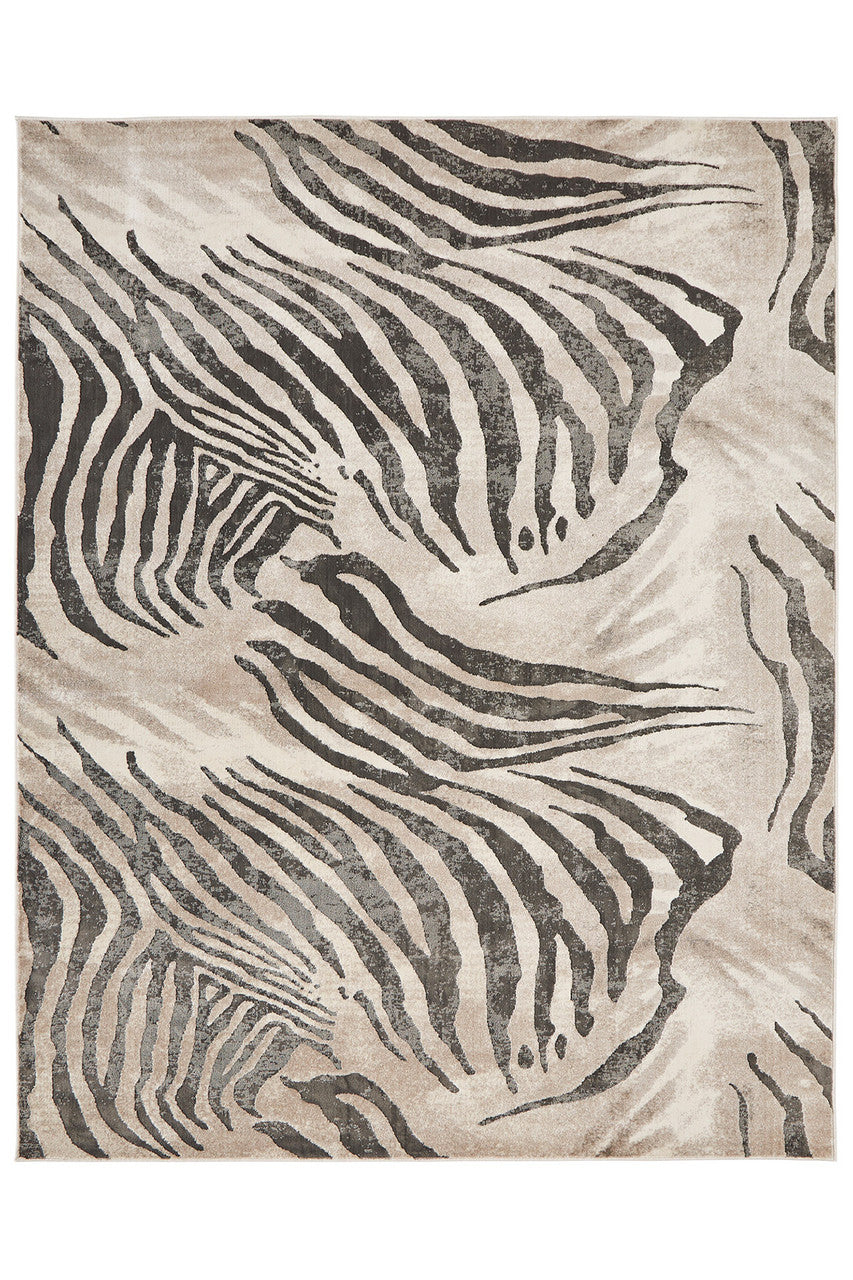 Natori Buy Serengeti- Charcoal Zebra Rug in Grey Online