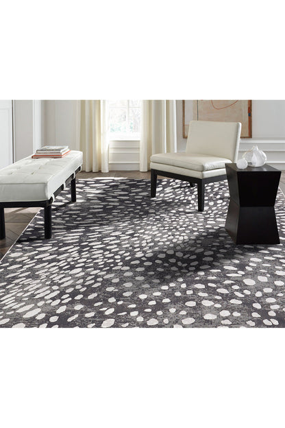 Natori Buy Serengeti- Charcoal Spotted Rug in Grey Online