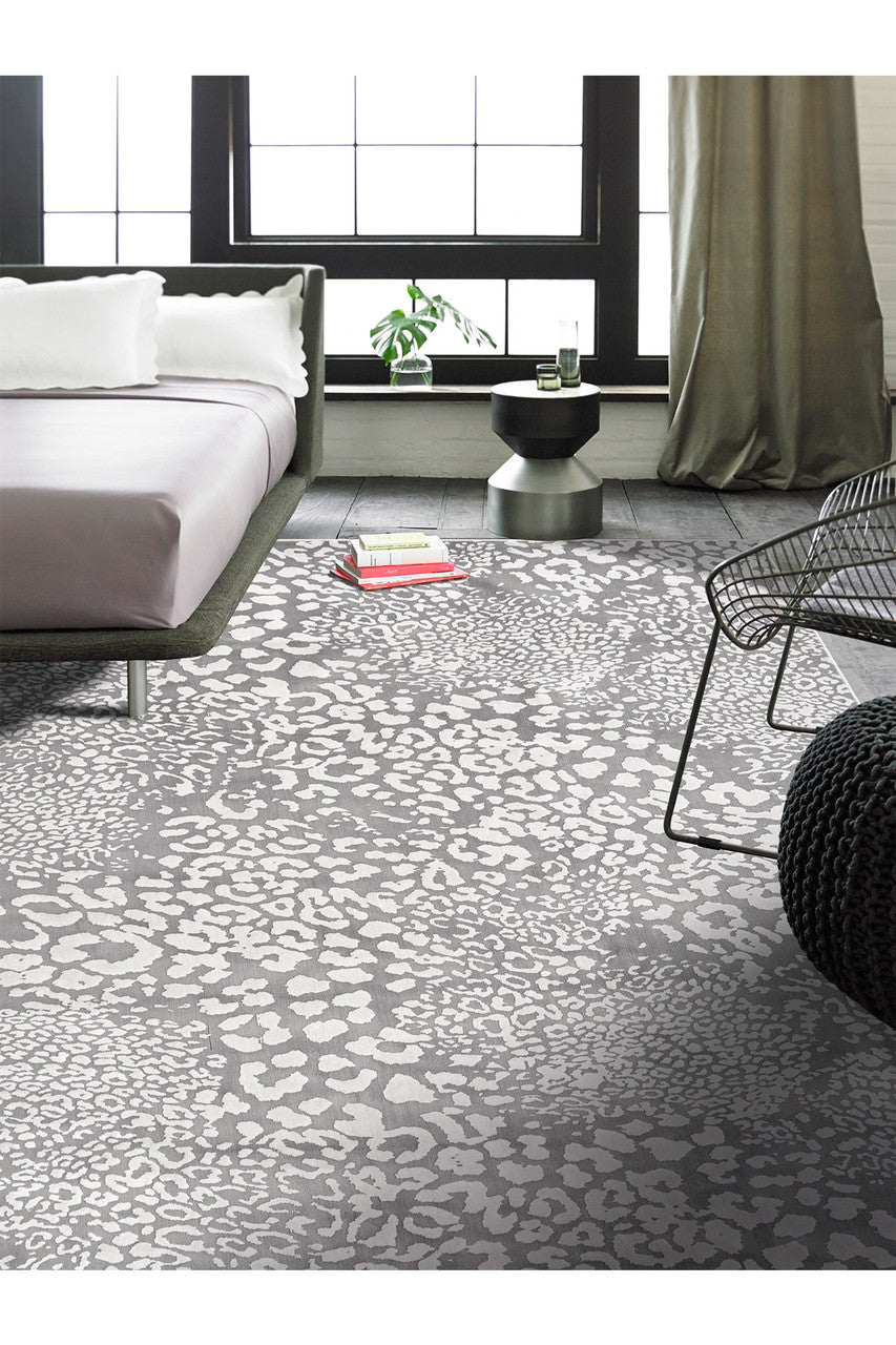 Natori Buy Serengeti- Light Grey Leopard Rug in Grey Online