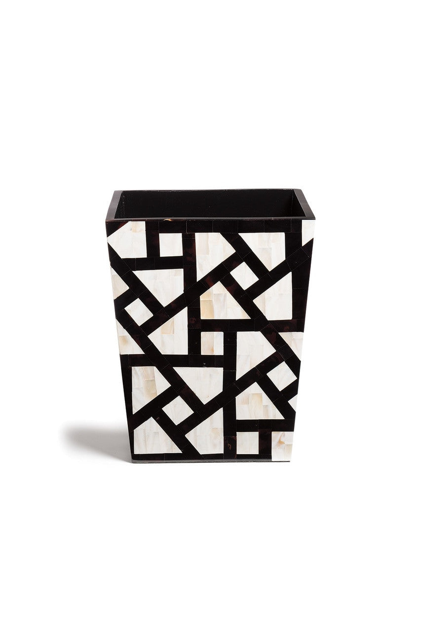 Natori Buy Mindoro Wastebasket in Black & White Online