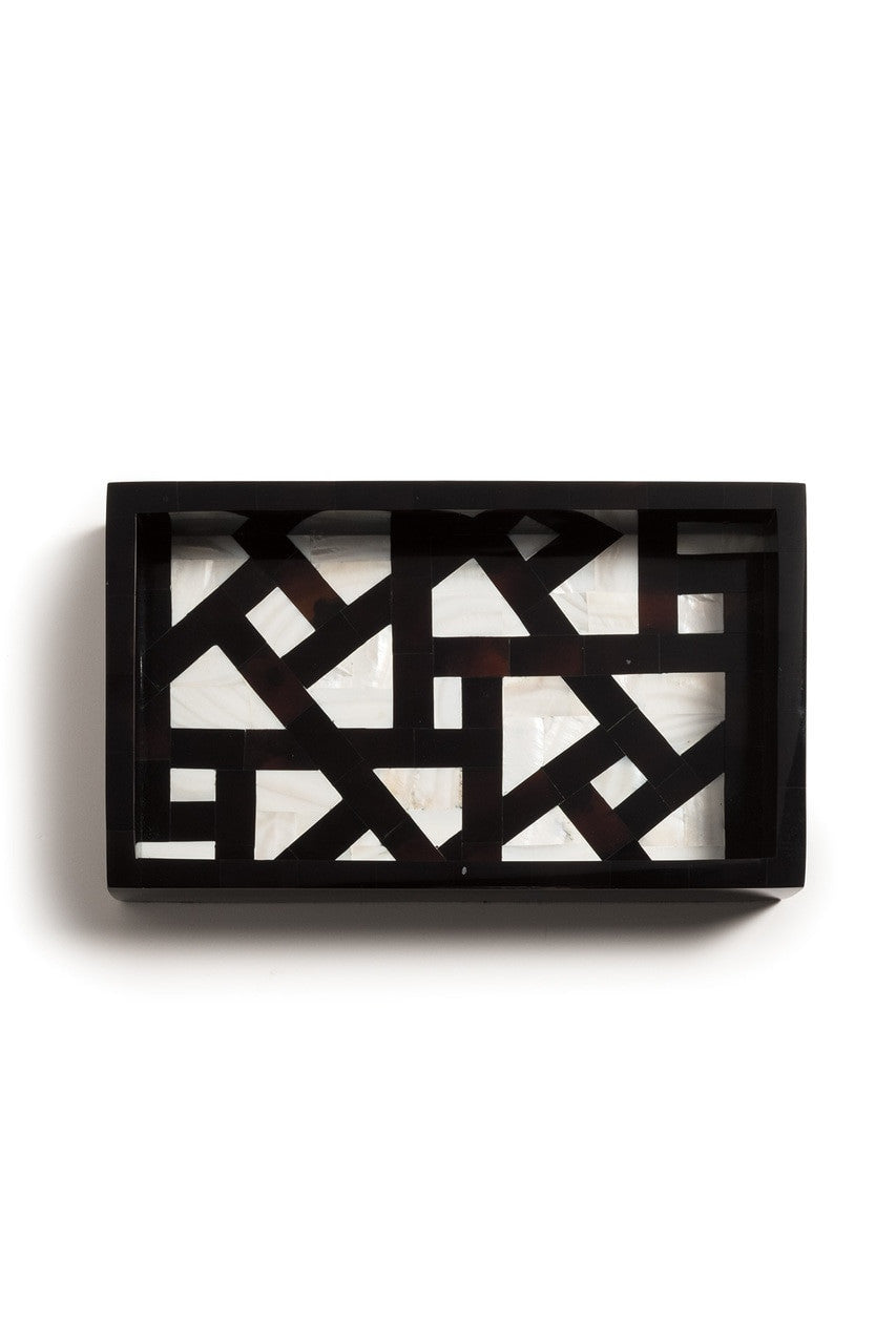 Natori Buy Mindoro Small Tray in Black & White Online