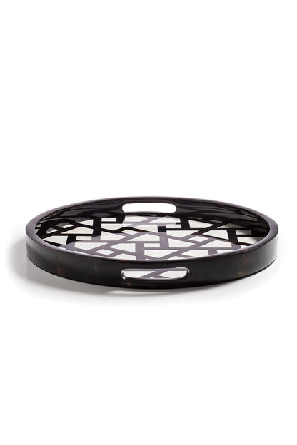 Natori Buy Mindoro Circle Tray in Black & White Online
