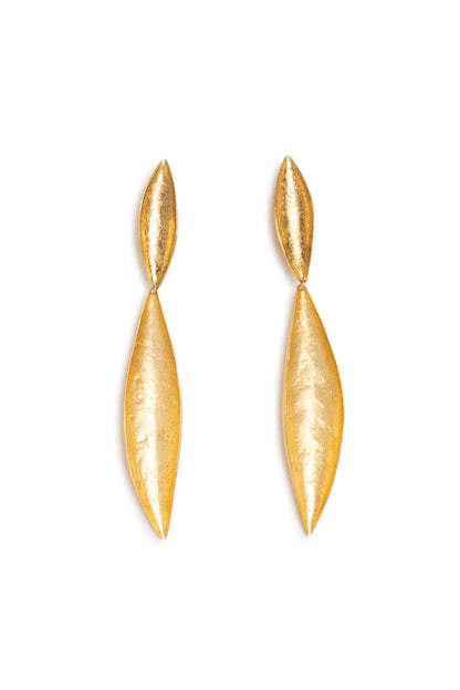 Natori Buy Gold Plated Leaf Earrings in Gold Online