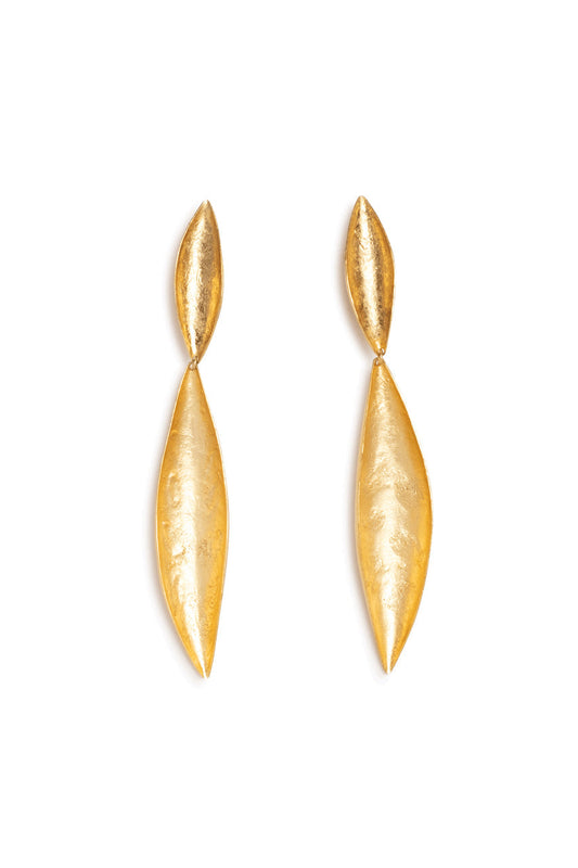 Natori Buy Gold Plated Leaf Earrings in Gold Online
