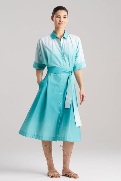 Natori Akari Cotton Belted Dress