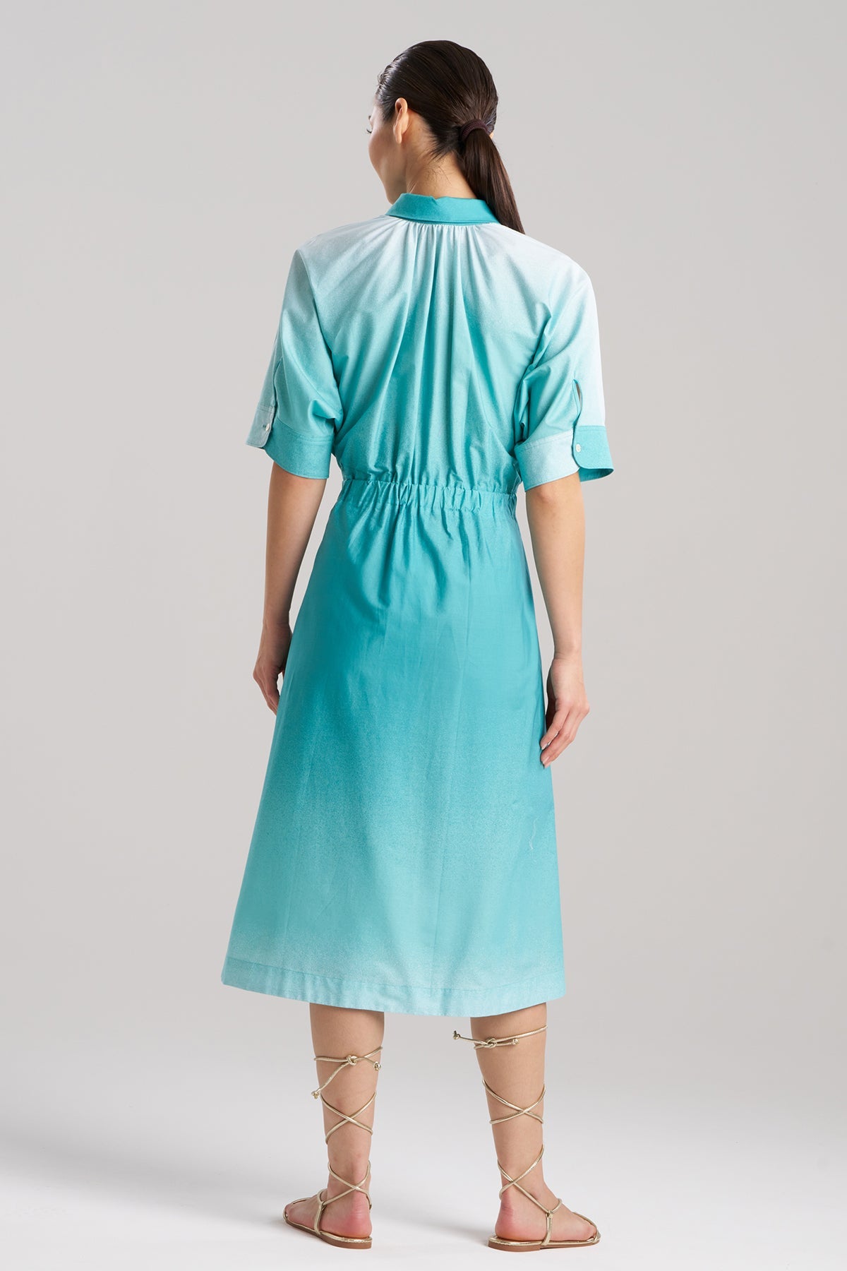Natori Akari Cotton Belted Dress
