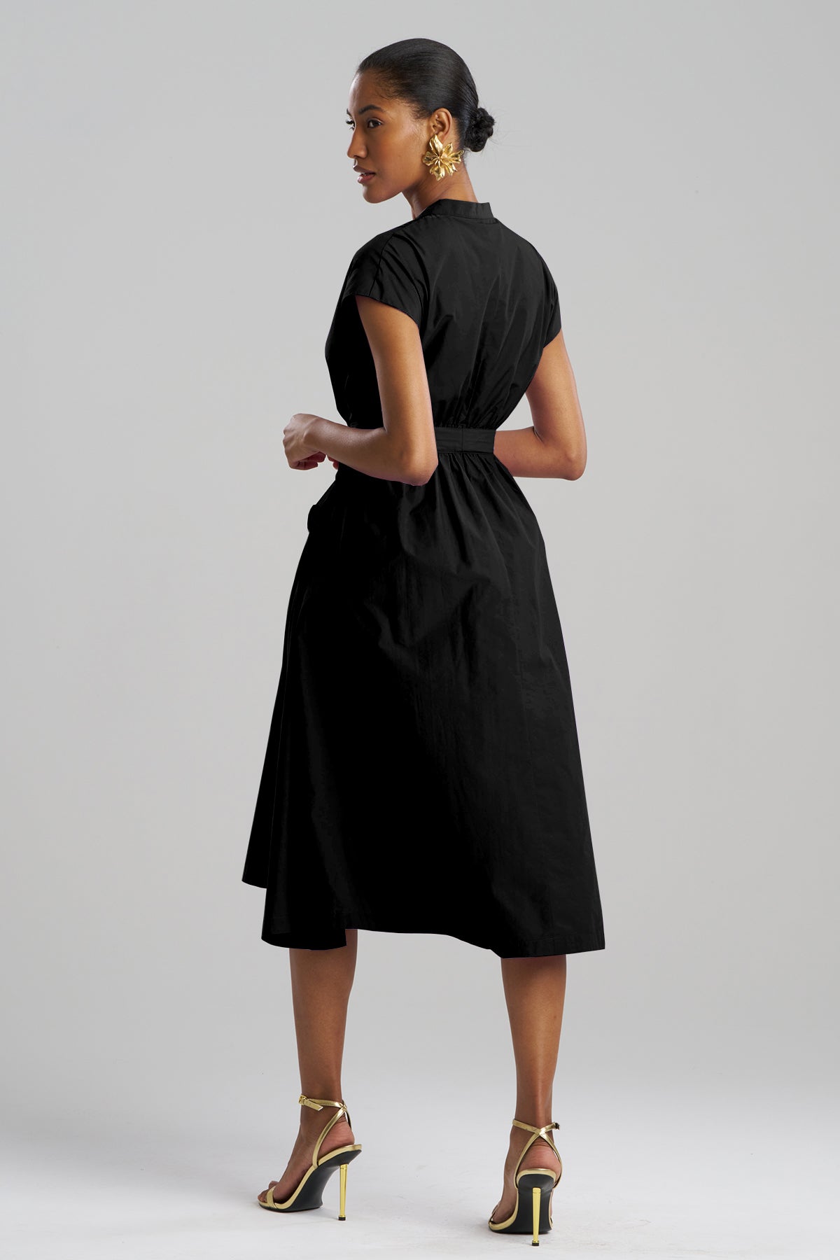 Natori Techno Poplin Tie Front Dress