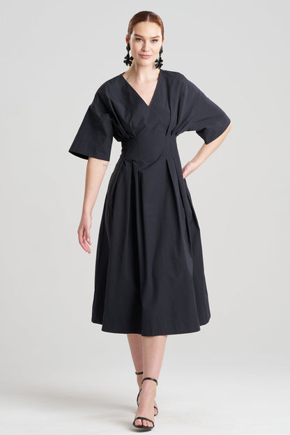 Natori Tech Cotton Taffeta V-Neck Dress