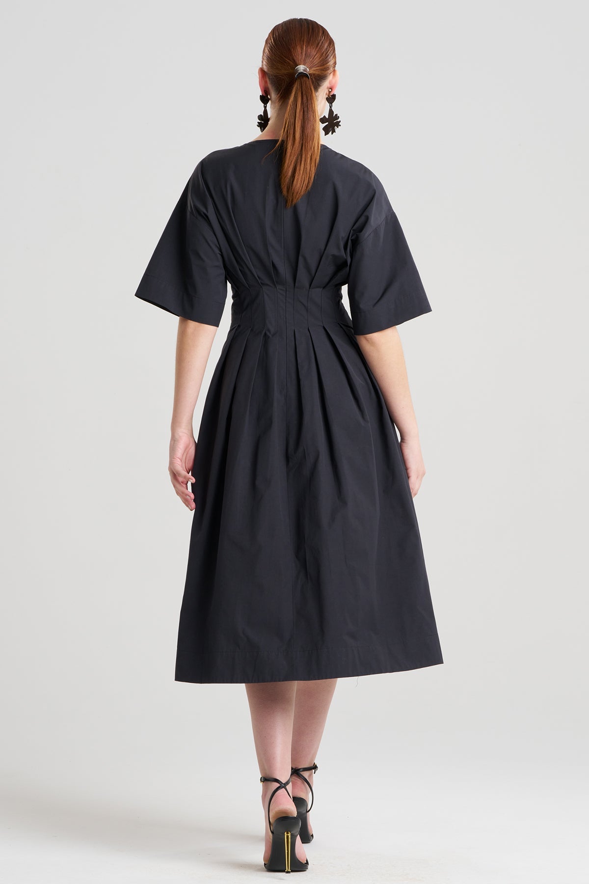 Natori Tech Cotton Taffeta V-Neck Dress