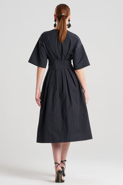 Natori Tech Cotton Taffeta V-Neck Dress