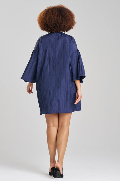 Natori Buy Taffeta Plisse Dress in Midnight Navy Online