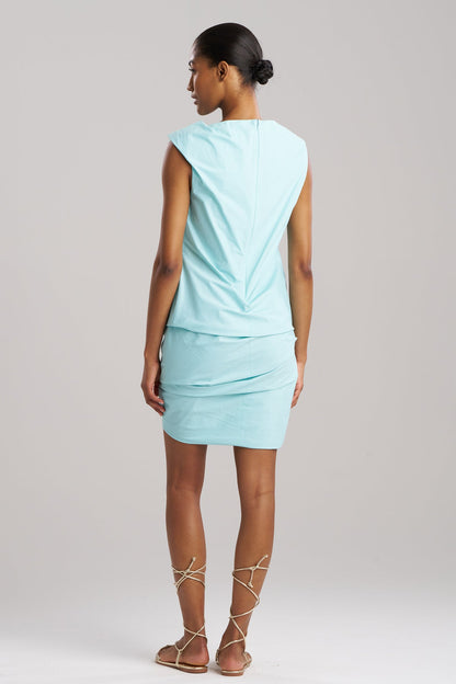 Natori Techno Poplin Asymmetrical Origami Dress