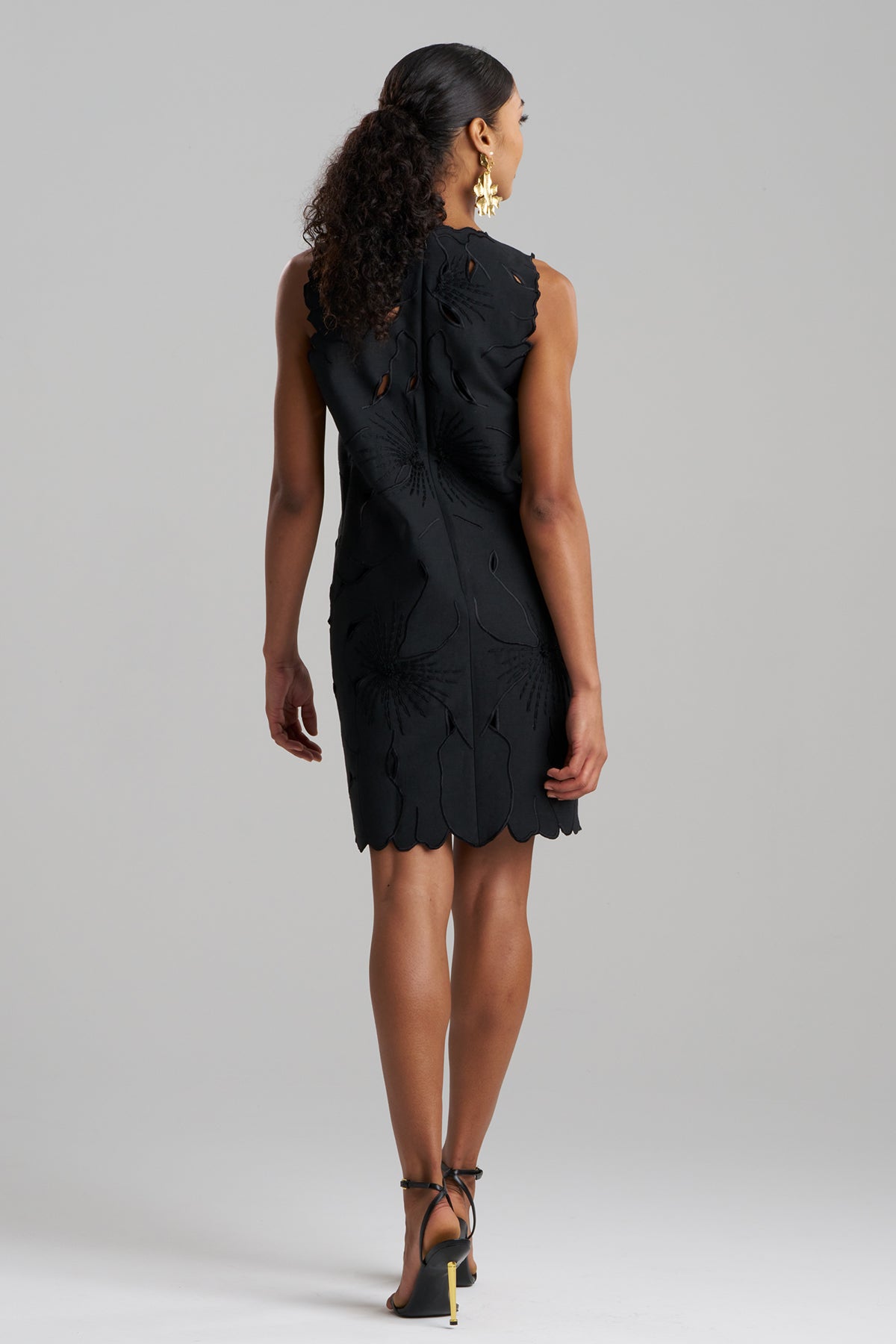 Natori Couture Canvas Embellished Shift Dress
