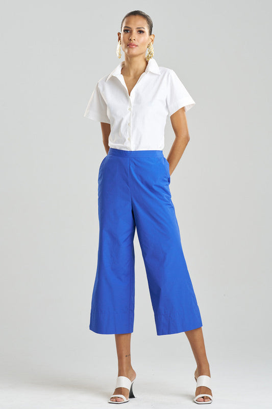 Natori Buy Techno Poplin Cropped Pants in Cobalt Online