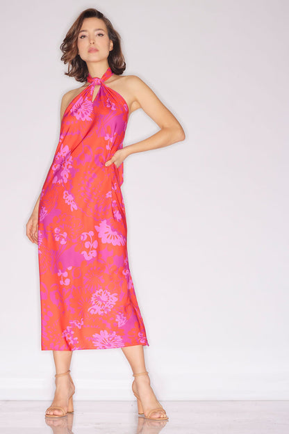 Natori Bloom Halterneck Dress