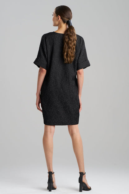 Natori Floral Crinkle Jacquard T-Shirt Dress