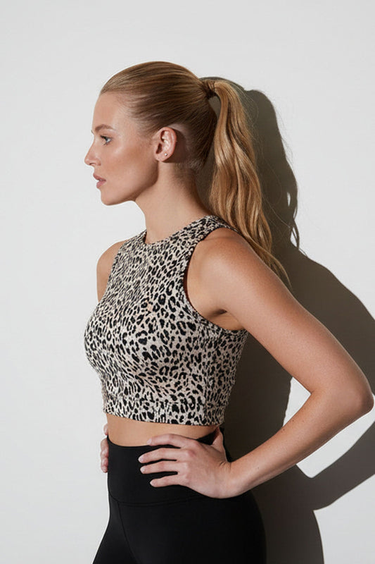 Natori Buy Getaway Crop Halter Jacqaurd Top in Natural Black Online