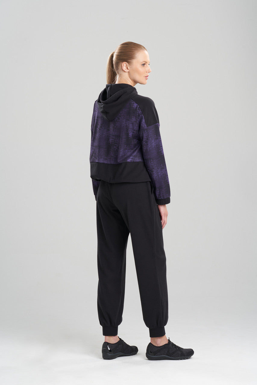 Natori Buy Interlocked Full Zip Hoodie in Purple Black Online