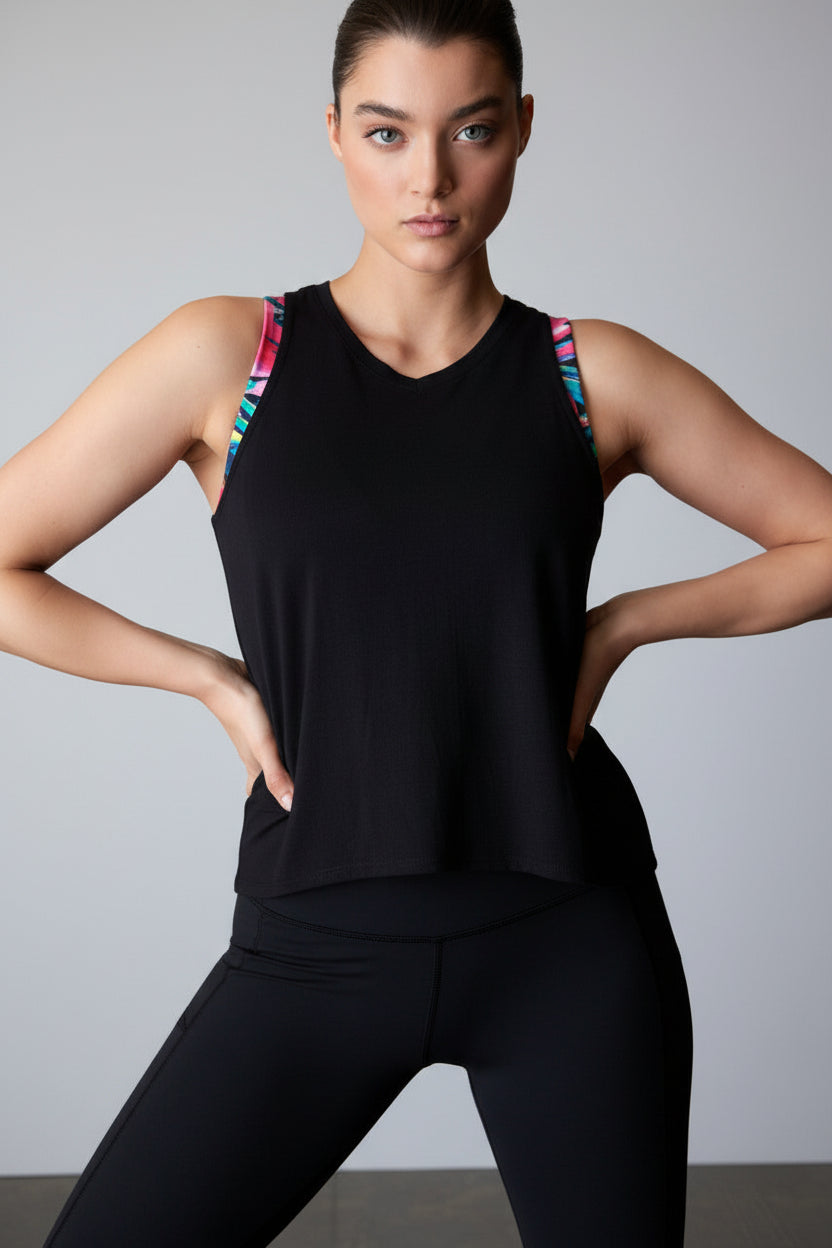 Natori Buy Layering Elements High Low Tank in Black Online